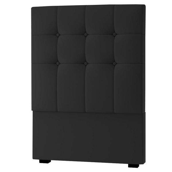 Imagem de Cama Box + Cabeceira Cassis e Colchão Solteiro - Castor - Sleep Max - 88x188x53cm Preto