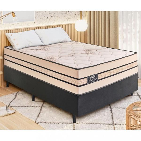 Imagem de Cama Box Casal 138cm Molas Ensacadas New Vip Gazin