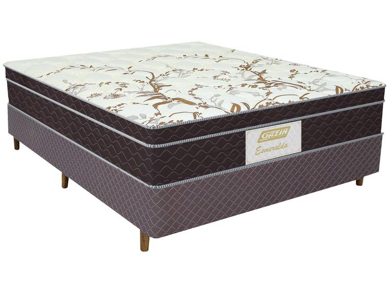 Cama Box Casal (Box + Colchão) Gazin - Mola Ensacada 63cm de Altura Esmeralda Cama Box Casal (Box + Colchão) Gazin - Mola Ensacada 63cm de Altura Esmeralda