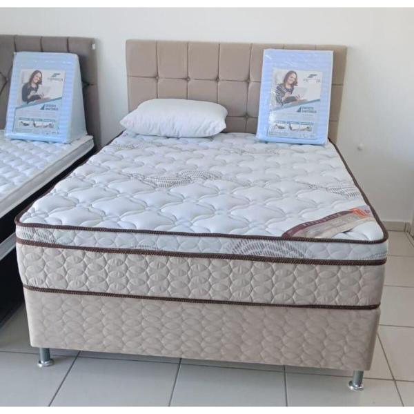 Imagem de Cama Box Casal Castor Revolution Pocket Hibrido 138x188x54 + Box Castor