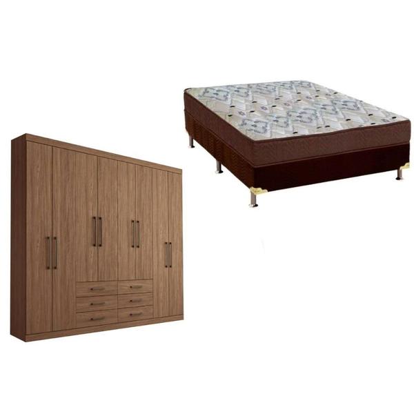 Imagem de Cama Box Casal + Colchão D45 Ortobom + Guarda Roupa Master 8.6 Demolição