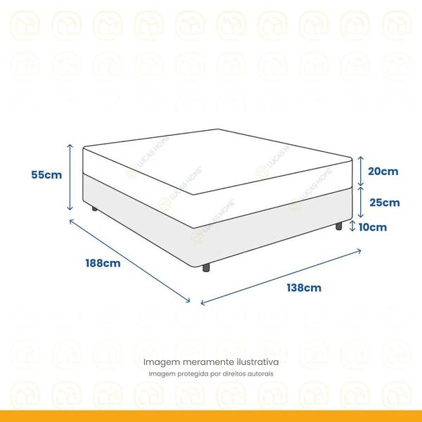 Imagem de Cama Box Casal + Colchão De Molas - Anjos - Classic Superlastic 138cm