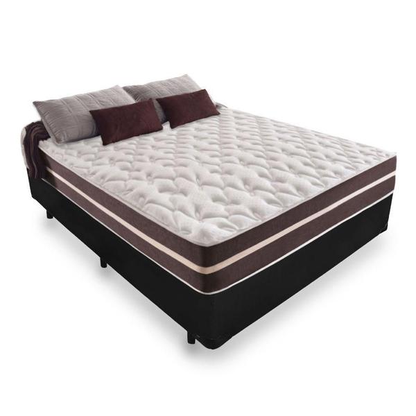 Imagem de Cama Box Casal + Colchão De Molas - Anjos - Classic Superlastic 138cm Preto