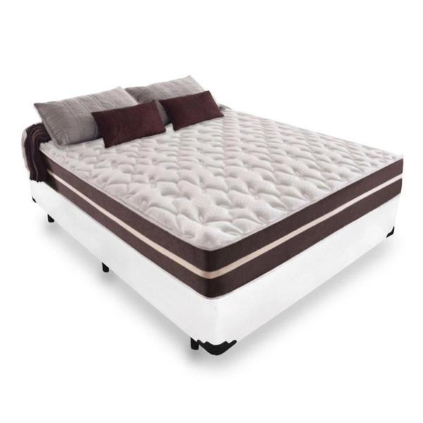Cama Box Casal + Colchão De Molas Prime Colchões Classic Superlastic 138x188x64 Branco Cama Box Casal + Colchão De Molas Prime Colchões Classic Superlastic 138x188x64 Branco