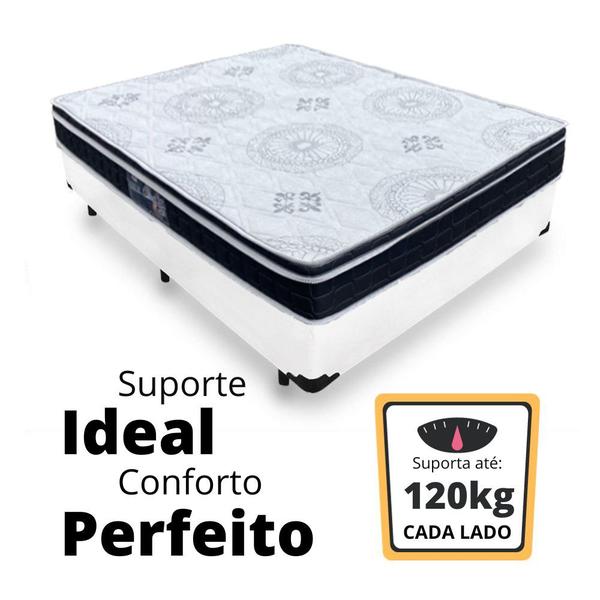 Imagem de Cama Box Casal + Colchão Espuma D33 Anjos Orthosono One 138