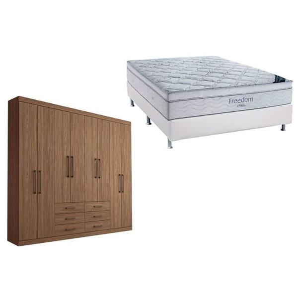 Imagem de Cama Box Casal + Colchão Freedom Ortobom + Guarda Roupa Master 8.6 Demolição