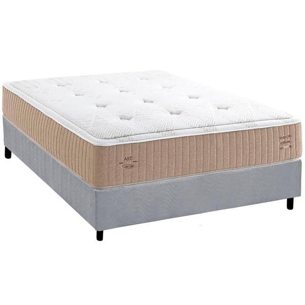 Imagem de Cama Box Casal + Colchão Herval C1631 Molas Maxspring 138x188x72