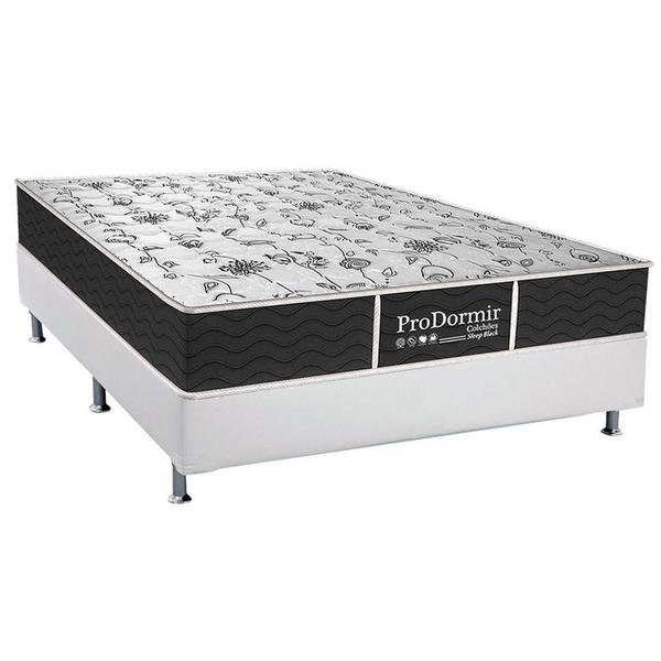 Imagem de Cama Box Casal: Colchão Molas Probel Prolastic ProDormir Sleep + Base CRC Courano Branco(138x188)