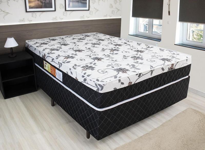 Imagem de Cama Box Casal + Colchão Noble Relaflex 138x188x51 Ortopédico