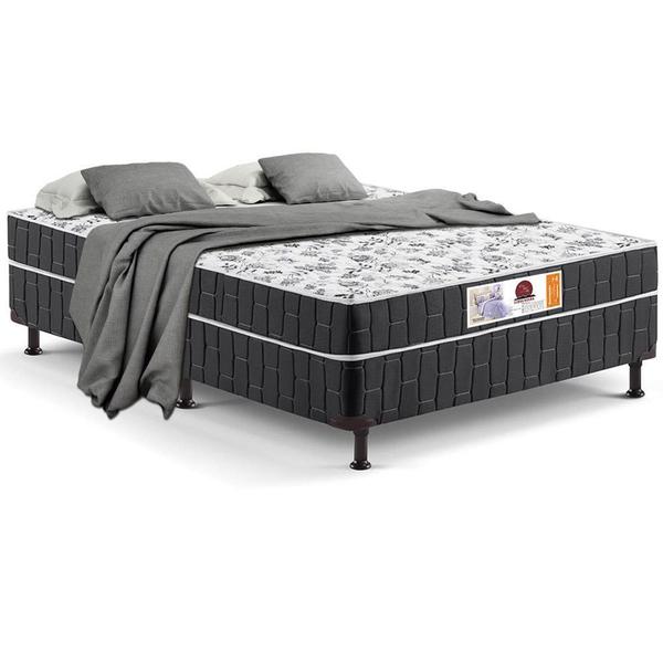 Imagem de Cama Box Casal Conjugado Ortopédico 45Cm 138x188x45 Inmetro