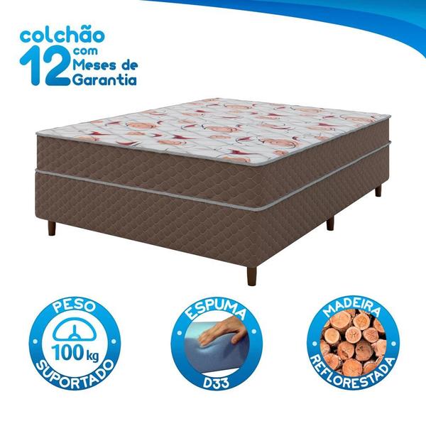 Imagem de Cama Box Casal Espuma D33 Firme 138x188 Eliana Umaflex