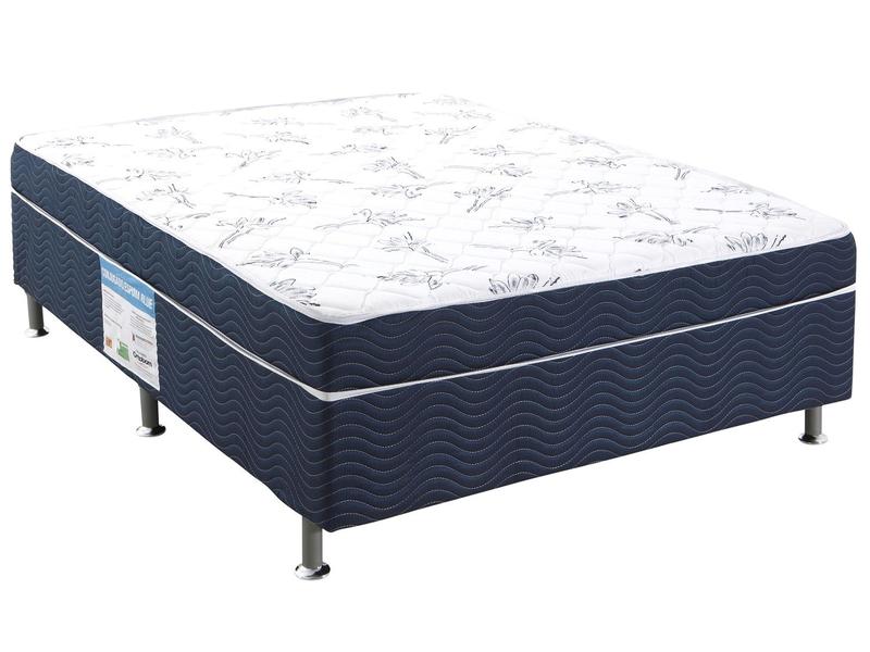 Cama Box Casal Ortobom Conjugado 43x138x188cm Physical Blue Cama Box Casal Ortobom Conjugado 43x138x188cm Physical Blue