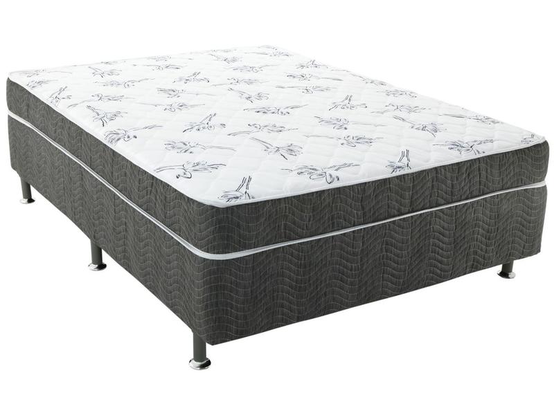 Cama Box Casal Ortobom Conjugado Mola - 43x138x188cm Physical Spring Gray Cama Box Casal Ortobom Conjugado Mola - 43x138x188cm Physical Spring Gray