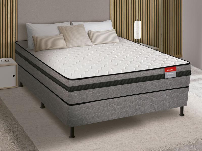 Cama Box Casal Reconflex Conjugada de Mola - Ensacada 52x138x188cm Laguna Cama Box Casal Reconflex Conjugada de Mola - Ensacada 52x138x188cm Laguna