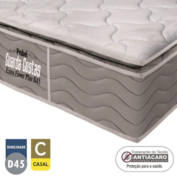 Imagem de Cama Box Casal Suede Cinza com Colchão D45 Pillow Top Probel