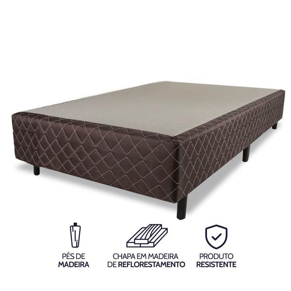 Imagem de Cama Box Colchão Solteirão Ortopédico Firme Espuma D33 Antialérgico Certificado Bege 97x203x58cm - BF Colchões