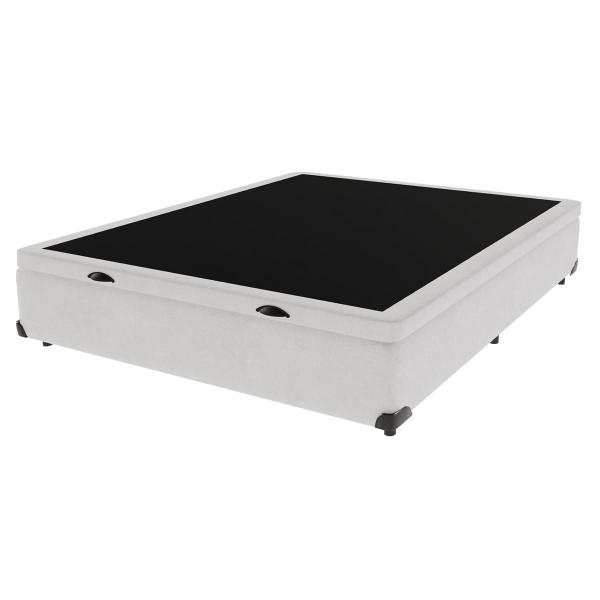 Imagem de Cama Box com Baú Casal Branco de Madeira 138cm KazaMix