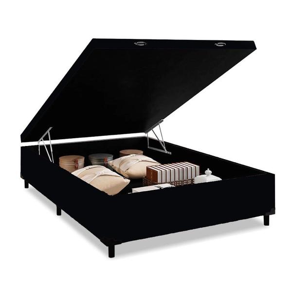 Imagem de Cama Box Com Baú Casal + Colchão De Molas - Anjos - Classic Superlastic 138cm