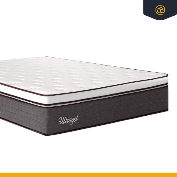 Imagem de Cama Box com Colchão de Molas Ensacadas Euro Pillow Ultragel Luxo Casal 138cm