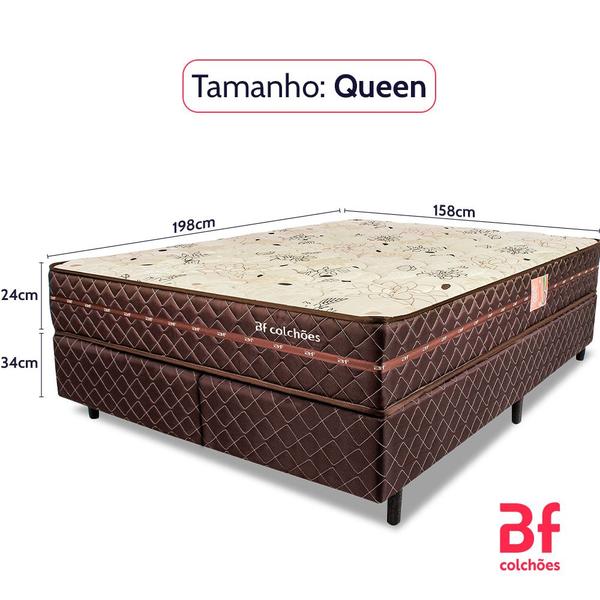 Imagem de Cama Box com Colchão Queen Ortopédico D33 158x198cm BF Colchões