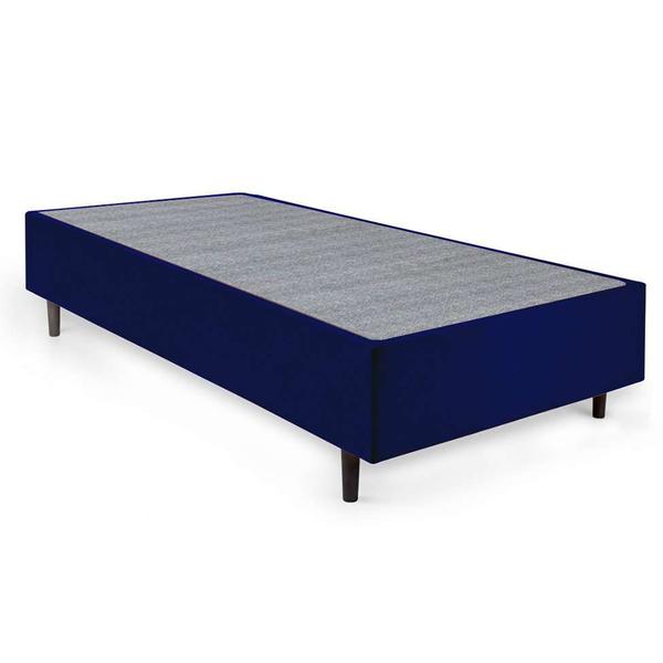 Imagem de Cama Box com Colchão Solteiro Guldi Duplo D28 e 1 Travesseiro Guldi Soft Nasa Branco e Azul