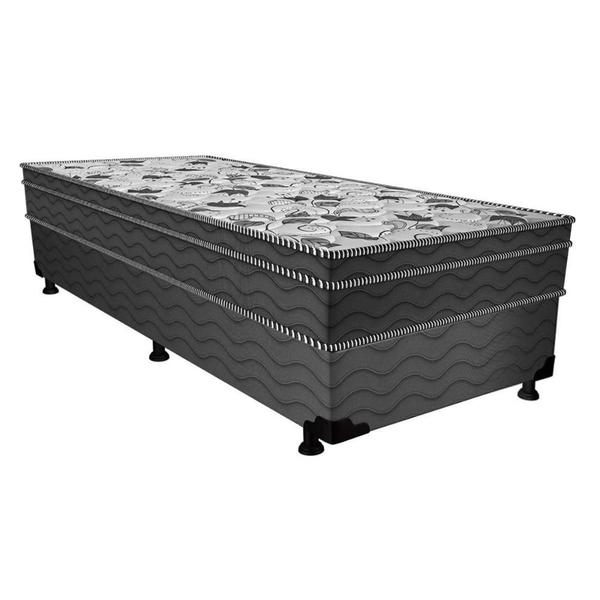 Imagem de Cama Box Conjugado Casal: Colchão Ortopédico D28 ProDormir Advanced Pillow Gray (138x188x43) Probel