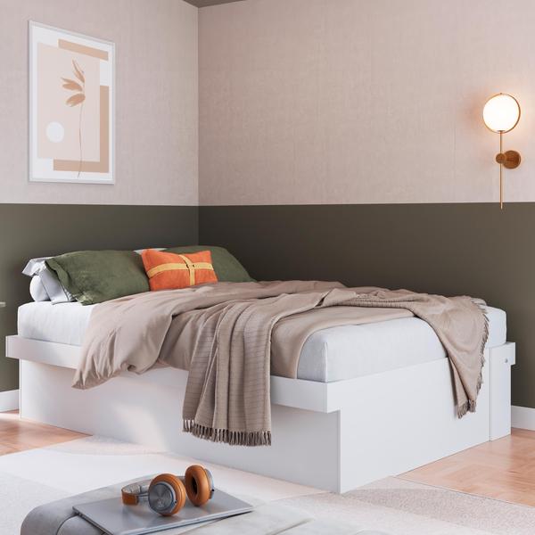 Imagem de Cama Box de Casal Arizona Articulável com Fundo Branco - Panorama Móveis