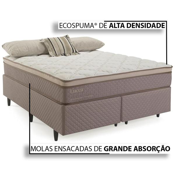 Imagem de Cama Box Herval Queen Lucca, 66x193x203 cm, Molas Ensacadas