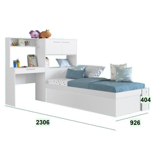 Imagem de Cama Box Infantil Articulável Solteiro Istambul Branco