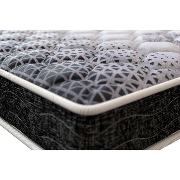 Imagem de Cama Box King: Colchão Espuma Probel Guarda Costas Super Resistente + Base CRC Suede Gray(193x203)