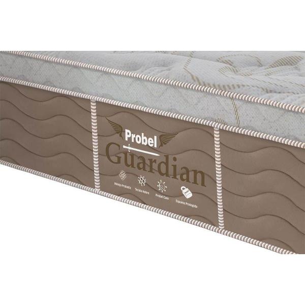 Imagem de Cama Box King: Colchão Molas Probel Prolastic Guardian + Base CRC Suede Bege(193x203)