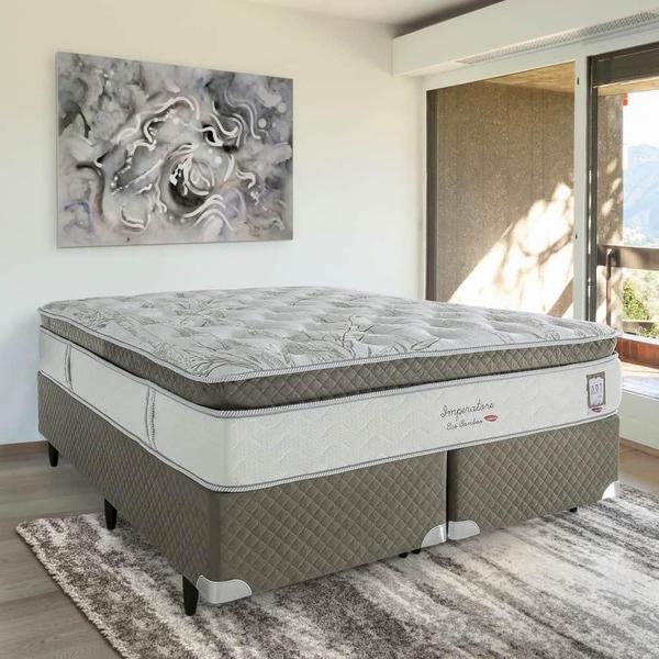 Imagem de Cama Box King Herval Imperatore Eco Bamboo Molas Ensacadas