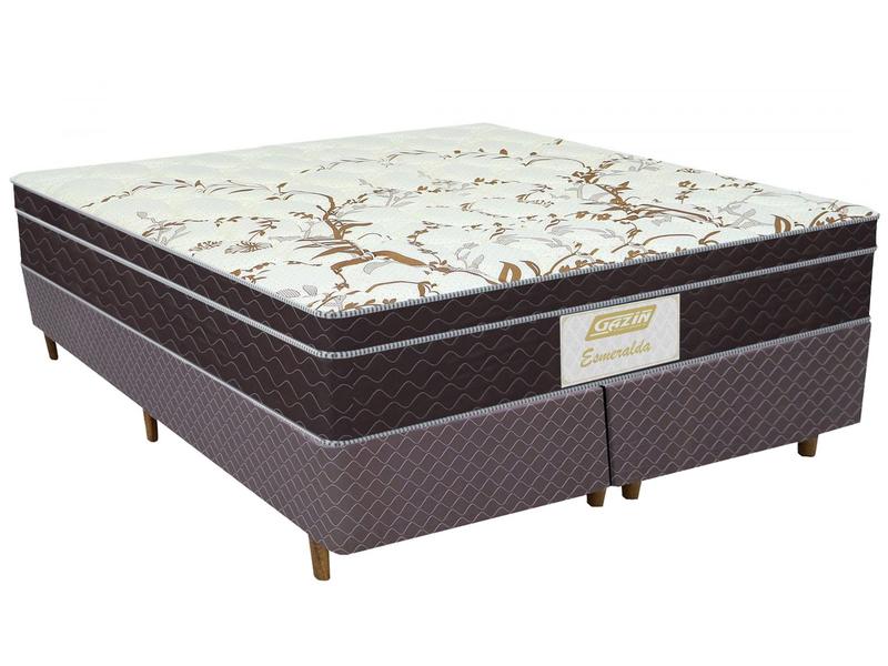Cama Box Queen (Box + Colchão) Gazin - Mola Ensacada 53cm de Altura Esmeralda Cama Box Queen (Box + Colchão) Gazin - Mola Ensacada 53cm de Altura Esmeralda