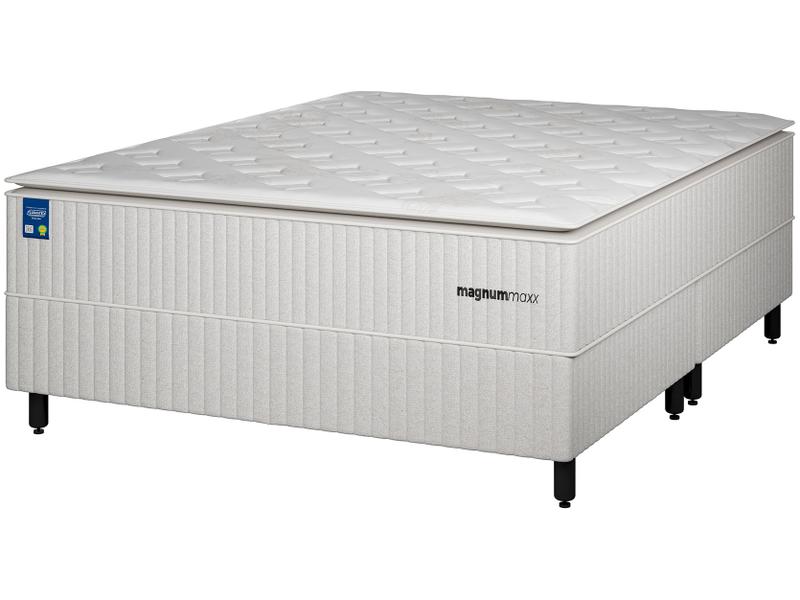 Cama Box Queen (Box + Colchão) Plumatex - de Mola Ensacada 71cm de Altura Magnum Maxx Cama Box Queen (Box + Colchão) Plumatex - de Mola Ensacada 71cm de Altura Magnum Maxx