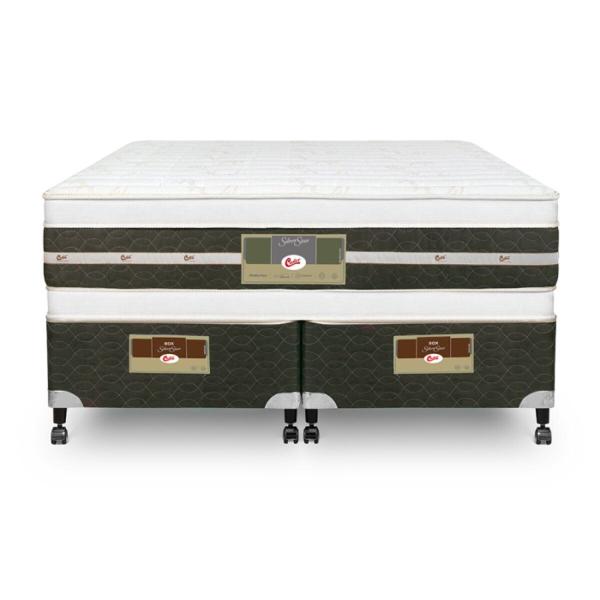 Cama Box Queen Castor Silver Star Air Double Face Tecnopedic 158x198x61 + Box Castor