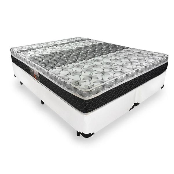 Imagem de Cama Box Queen + Colchão De Molas - Castor - Class Tecnopedic One Face 158x198x60cm