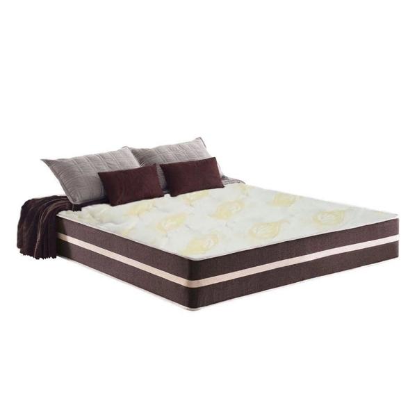 Cama Box Queen + Colchão de Molas Ensacadas Classic Brow Firme para 120 kilos - Cristalflex Imagem de Cama Box Queen + Colchão de Molas Ensacadas Classic Brow Firme para 120 kilos