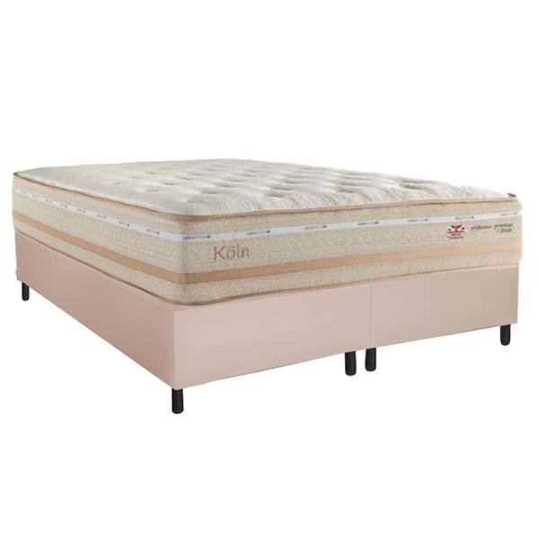 Imagem de Cama Box Queen + Colchão Herval Koln Molas Maxspring 158x198x73