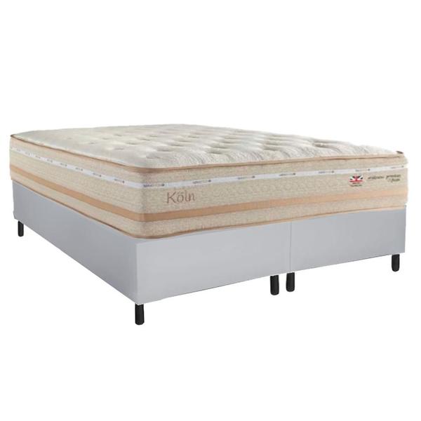 Imagem de Cama Box Queen + Colchão Herval Koln Molas Maxspring 158x198x73