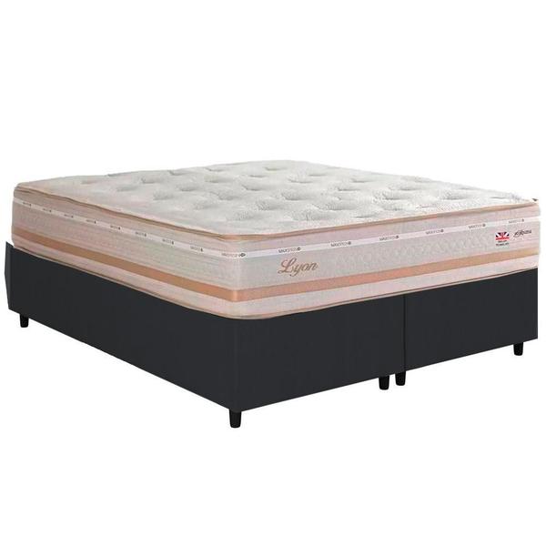 Imagem de Cama Box Queen + Colchão Herval Lyon Molas Maxspring 158x198x71