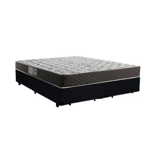 Imagem de Cama Box Queen Colchão Mola Bonnel Belos Sonhos + Box Sintético 62x158x198