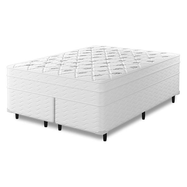Cama Box Queen + Colchão Molas Ensacadas Capitano EPS Europillow 158x198x67cm Cama Box Queen + Colchão Molas Ensacadas Capitano EPS Europillow 158x198x67cm