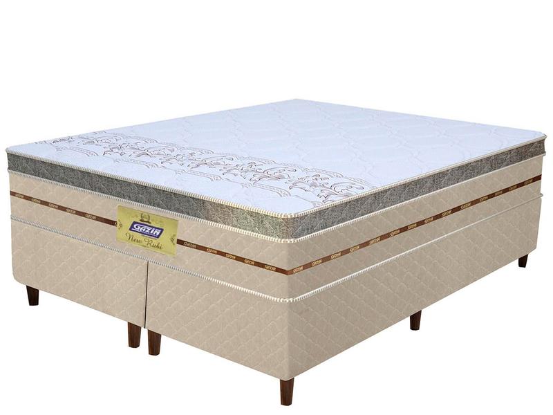 Cama Box Queen Gazin Bipartida de Mola Ensacada - 59cm de Altura New Rubi Cama Box Queen Gazin Bipartida de Mola Ensacada - 59cm de Altura New Rubi