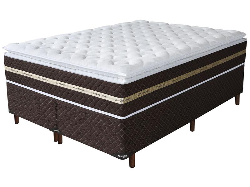 Cama Box Queen Size (Box + Colchão) Umaflex Mola - 75cm de Altura Prada Cama Box Queen Size (Box + Colchão) Umaflex Mola - 75cm de Altura Prada