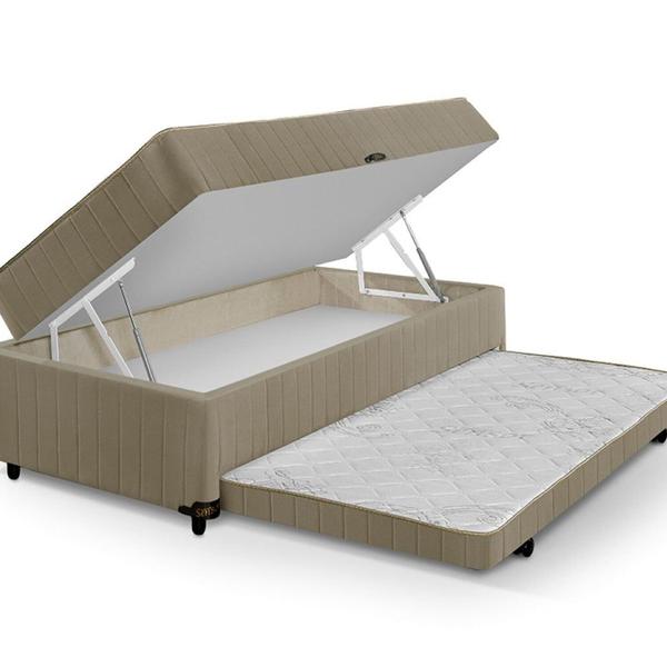 Imagem de Cama Box Solteiro 3 em 1 New Magnifico Teen Branco e Bege