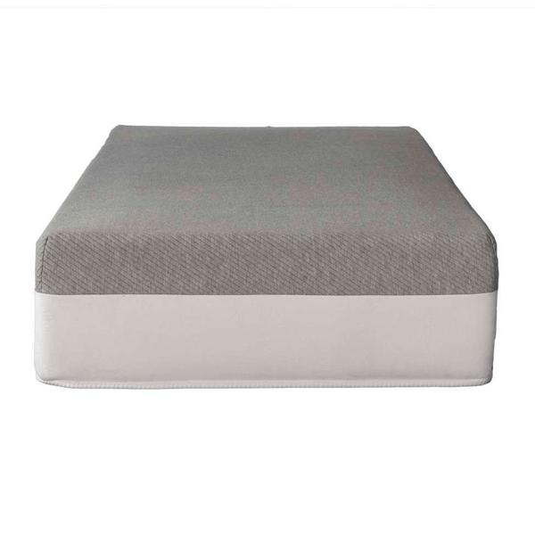 Imagem de Cama Box Solteiro Bege com Colchão Guldi Dream Mola Ensacada (30x88x188) e 1 Travesseiro Guldi Soft Nasa Cinza e Branco