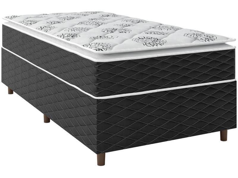 Cama Box Solteiro (Box + Colchão) Umaflex - de Mola Ensacada 51cm de Altura Duomo Cama Box Solteiro (Box + Colchão) Umaflex - de Mola Ensacada 51cm de Altura Duomo