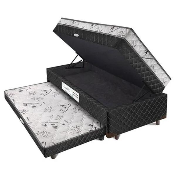 Cama Box Solteiro Carol Com Cama Auxiliar E Baú Light Spuma - Somopar Cama Box Solteiro Carol Com Cama Auxiliar E Baú Light Spuma - Somopar