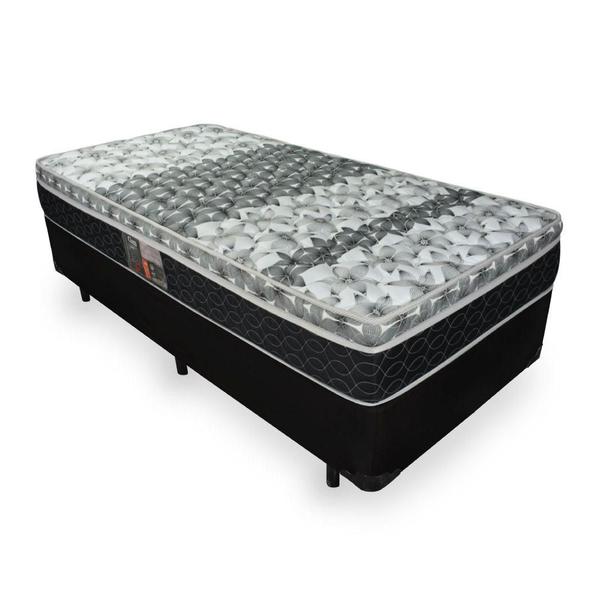 Imagem de Cama Box Solteiro + Colchão De Molas - Castor - Class Tecnopedic One Face 88x188x60cm