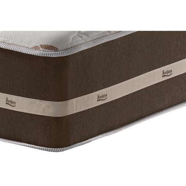 Imagem de Cama Box Solteiro: Colchão Molas Anjos Superlastic Classic + Base CRC Suede Brown(88x188)